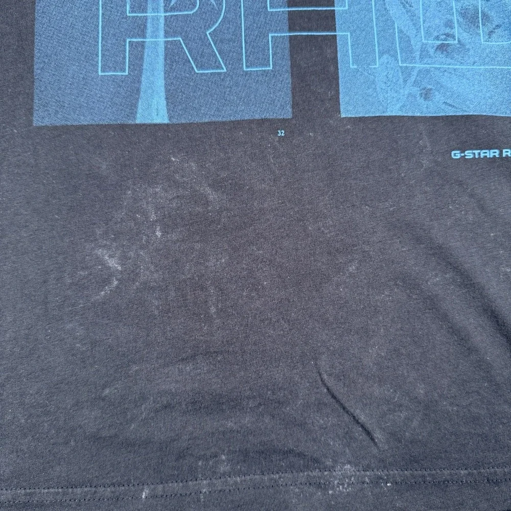 G-Star RAW Rijks Graphic T-shirt in dark blue cotton Sz‎ S black